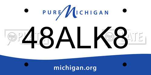 48ALK8 Michigan License Plate