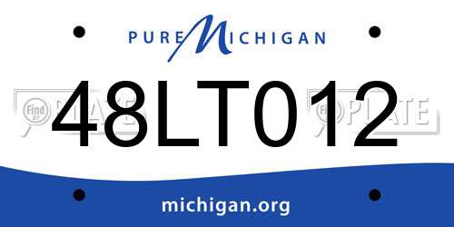 48LT012 Michigan License Plate