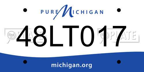 48LT017 Michigan License Plate