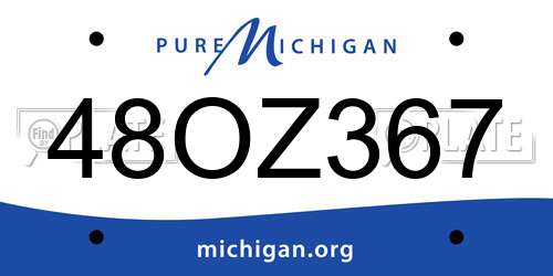 48OZ367 Michigan License Plate
