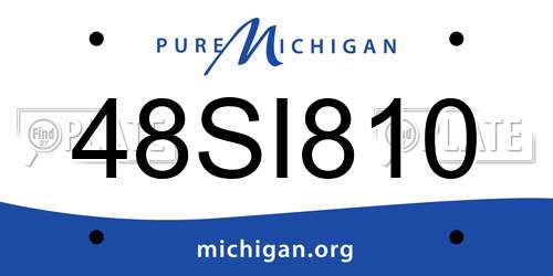 48SI810 Michigan License Plate