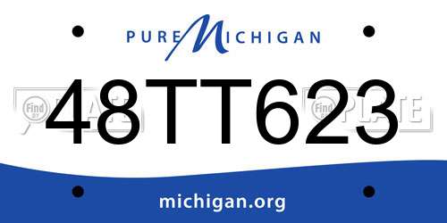 48TT623 Michigan License Plate
