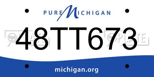 48TT673 Michigan License Plate