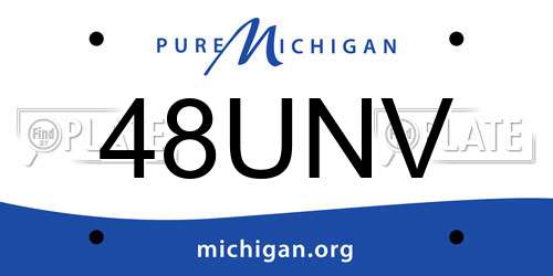 48UNV Michigan License Plate