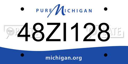 48ZI128 Michigan License Plate