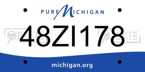 48ZI178 Michigan License Plate