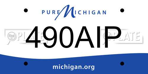 490AIP Michigan License Plate