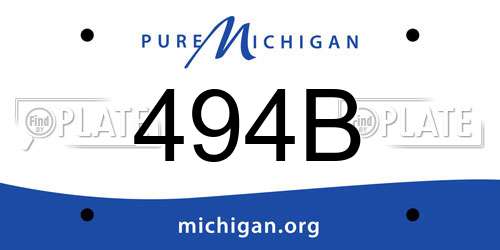 494B Michigan License Plate