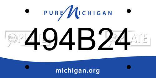 494B24 Michigan License Plate