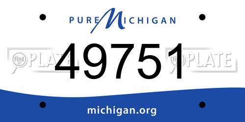 49751 Michigan License Plate
