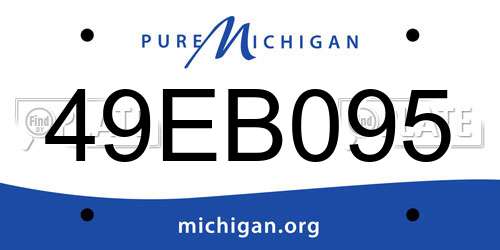 49EB095 Michigan License Plate