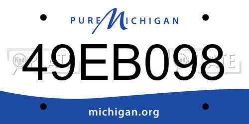 49EB098 Michigan License Plate