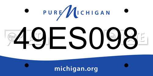 49ES098 Michigan License Plate