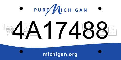 4A17488 Michigan License Plate