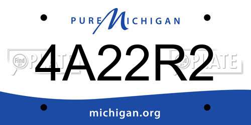 4A22R2 Michigan License Plate