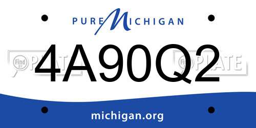 4A90Q2 Michigan License Plate