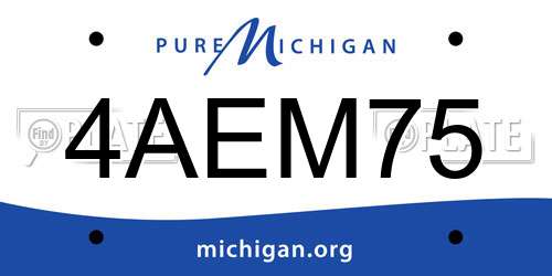 4AEM75 Michigan License Plate
