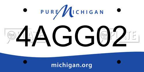 4AGG02 Michigan License Plate