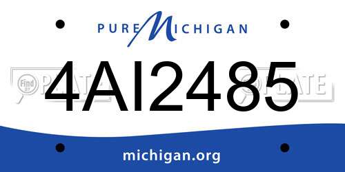 4AI2485 Michigan License Plate