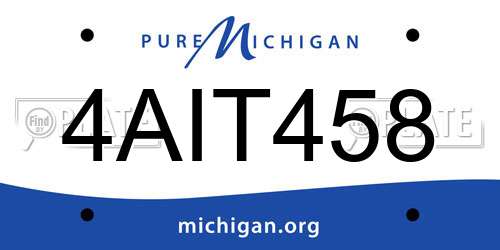 4AIT458 Michigan License Plate