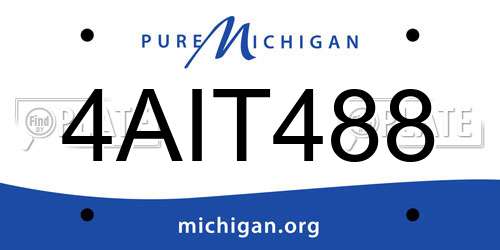 4AIT488 Michigan License Plate