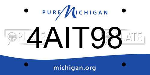 4AIT98 Michigan License Plate