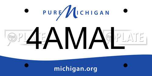 4AMAL Michigan License Plate
