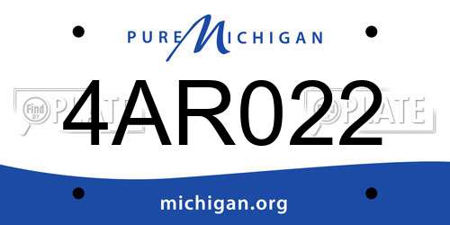 4AR022 Michigan License Plate