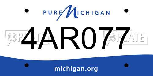 4AR077 Michigan License Plate