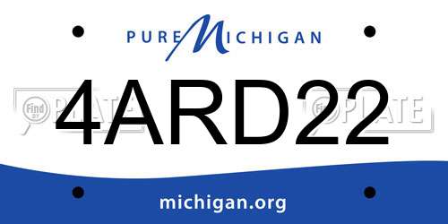 4ARD22 Michigan License Plate