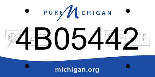 4B05442 Michigan License Plate