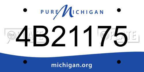 4B21175 Michigan License Plate