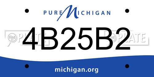 4B25B2 Michigan License Plate