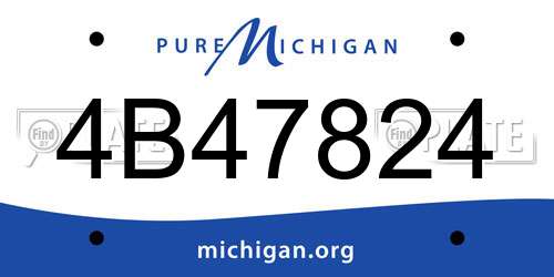 4B47824 Michigan License Plate