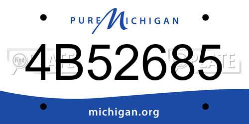 4B52685 Michigan License Plate