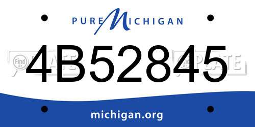 4B52845 Michigan License Plate