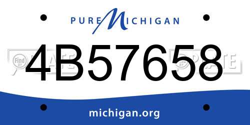 4B57658 Michigan License Plate