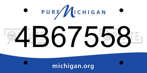 4B67558 Michigan License Plate