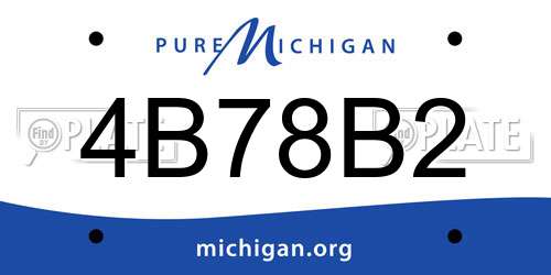 4B78B2 Michigan License Plate