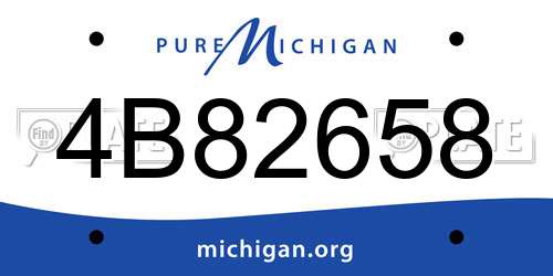 4B82658 Michigan License Plate