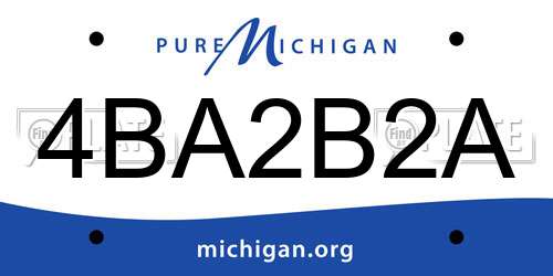 4BA2B2A Michigan License Plate