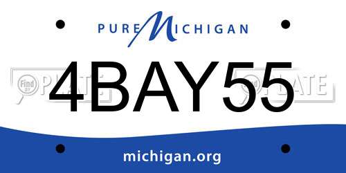 4BAY55 Michigan License Plate