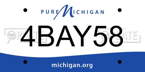 4BAY58 Michigan License Plate