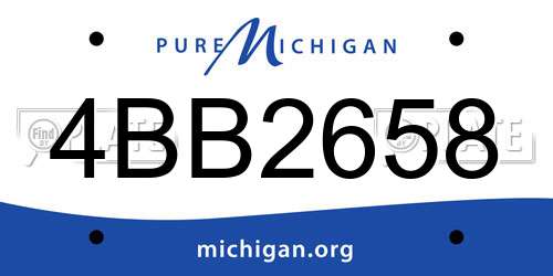 4BB2658 Michigan License Plate