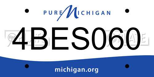 4BES060 Michigan License Plate