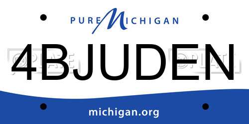 4BJUDEN Michigan License Plate