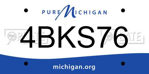 4BKS76 Michigan License Plate