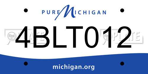 4BLT012 Michigan License Plate