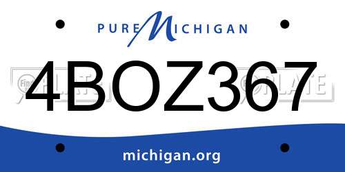 4BOZ367 Michigan License Plate