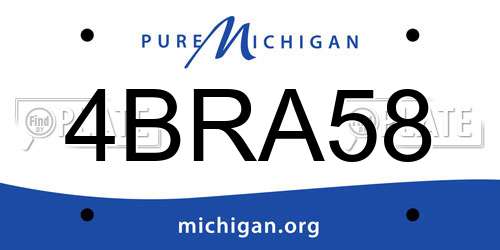 4BRA58 Michigan License Plate